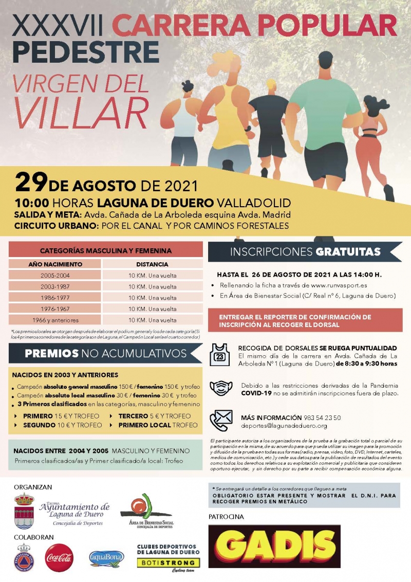 XXXVIII CARRERA PEDESTRE POPULAR VIGEN DEL VILLAR  - Inscríbete