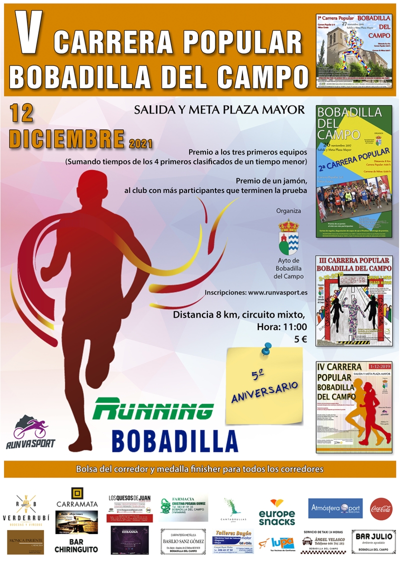 5ªCARRERA POPULAR BOBADILLA DEL CAMPO - Inscríbete