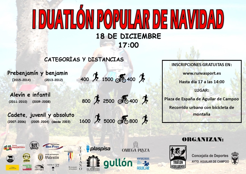 I DUATLÓN POPULAR DE NAVIDAD - Inscríbete