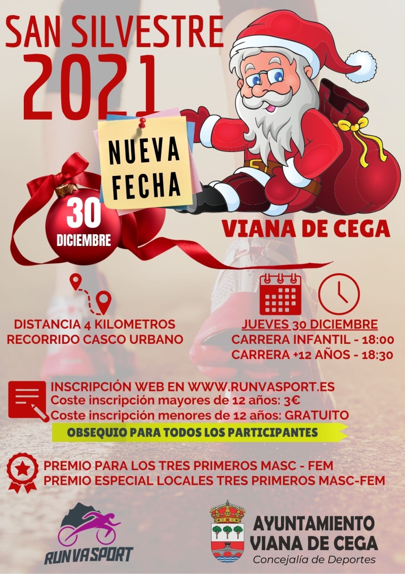 SAN SILVESTRE VIANA DE CEGA 2021 - Inscríbete