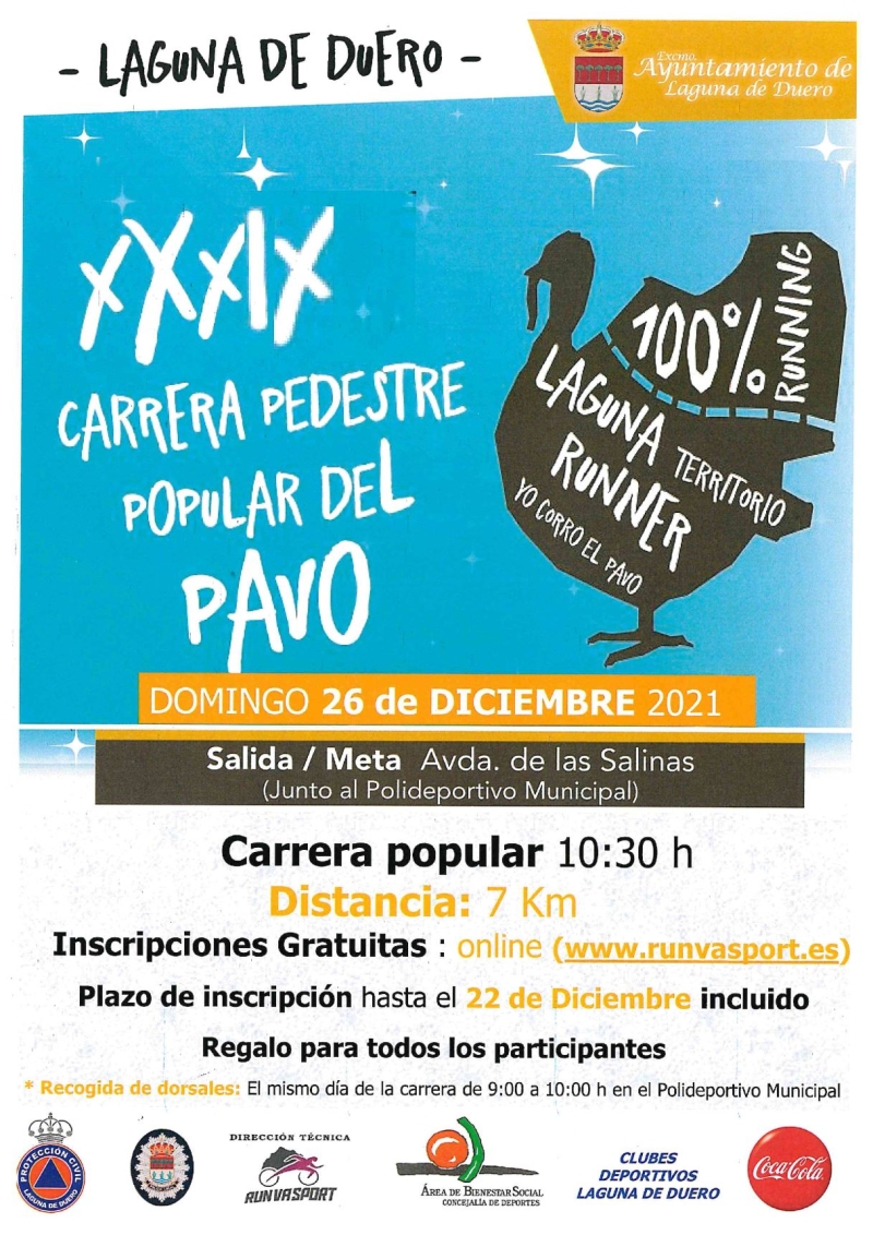 39ª CARRERA POPULAR DEL PAVO LAGUNA DE DUERO - Inscríbete