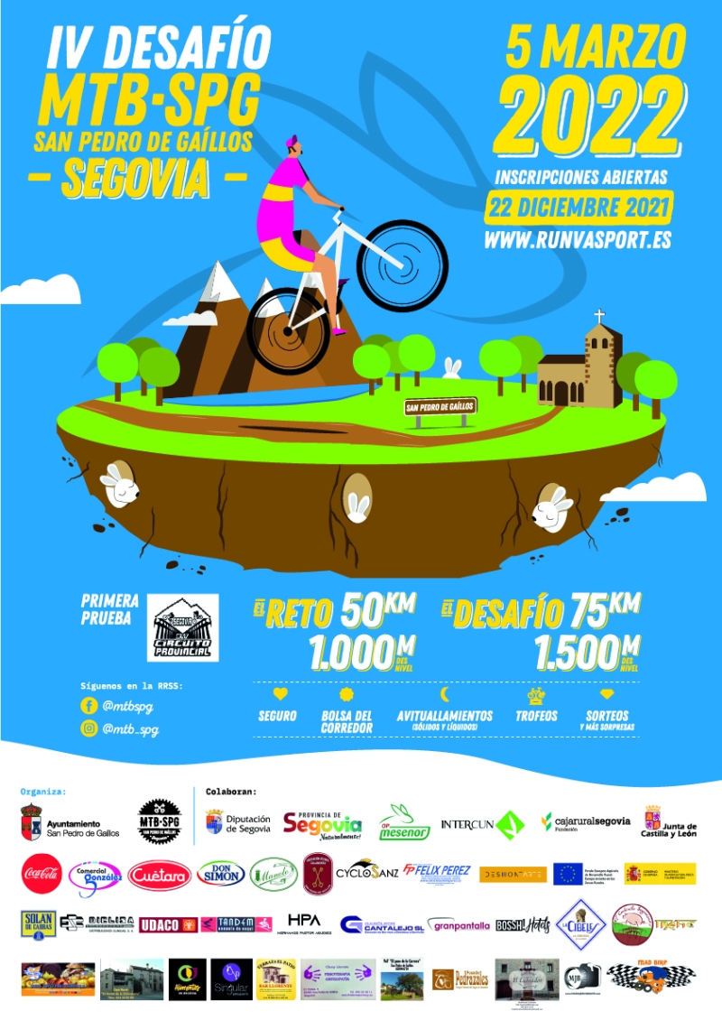 IV DESAFÍO MTB SPG -SAN PEDRO DE GAÍLLOS - Inscríbete