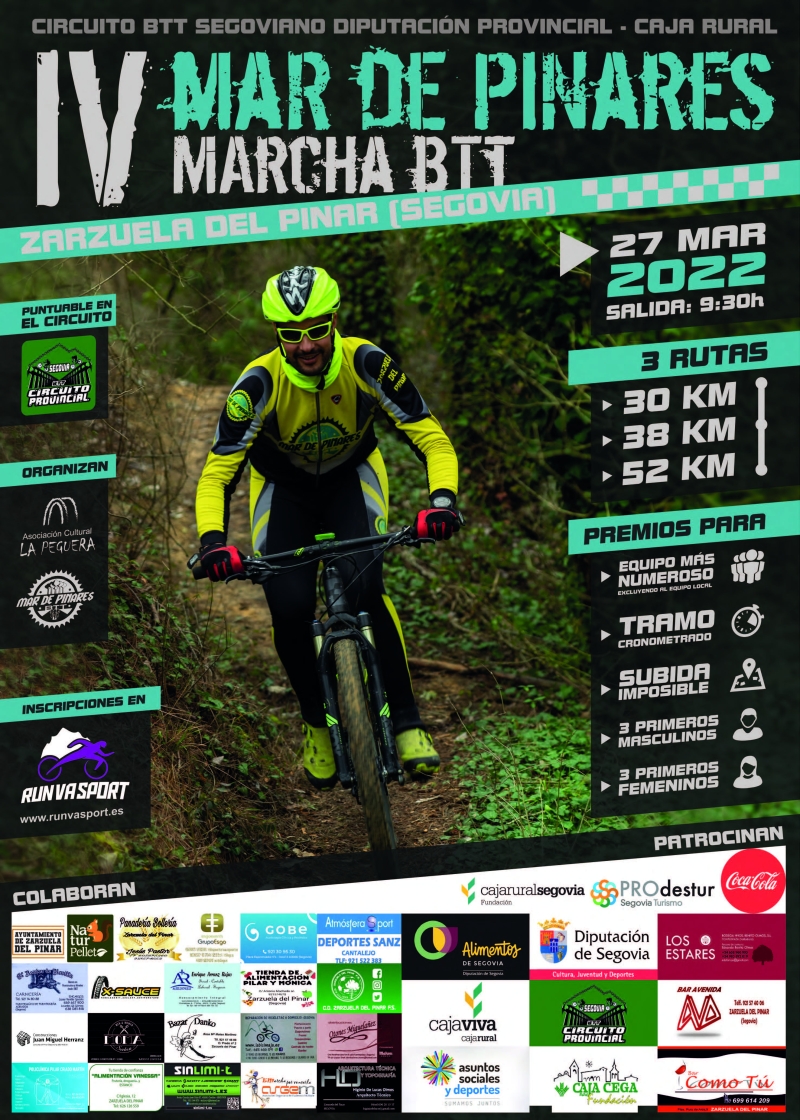 IV MARCHA BTT MAR DE PINARES ZARZUELA  DEL PINAR - Inscríbete