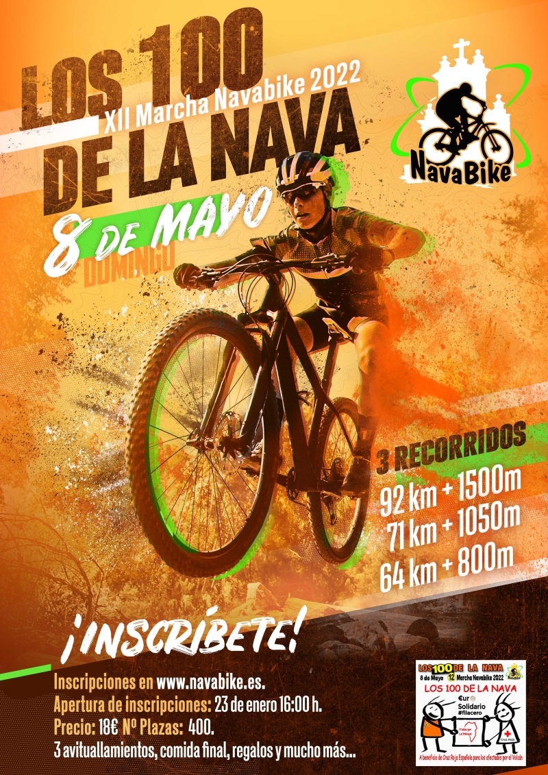 LOS 100 DE LA NAVA 2022 XII MARCHA NAVABIKE - Inscríbete