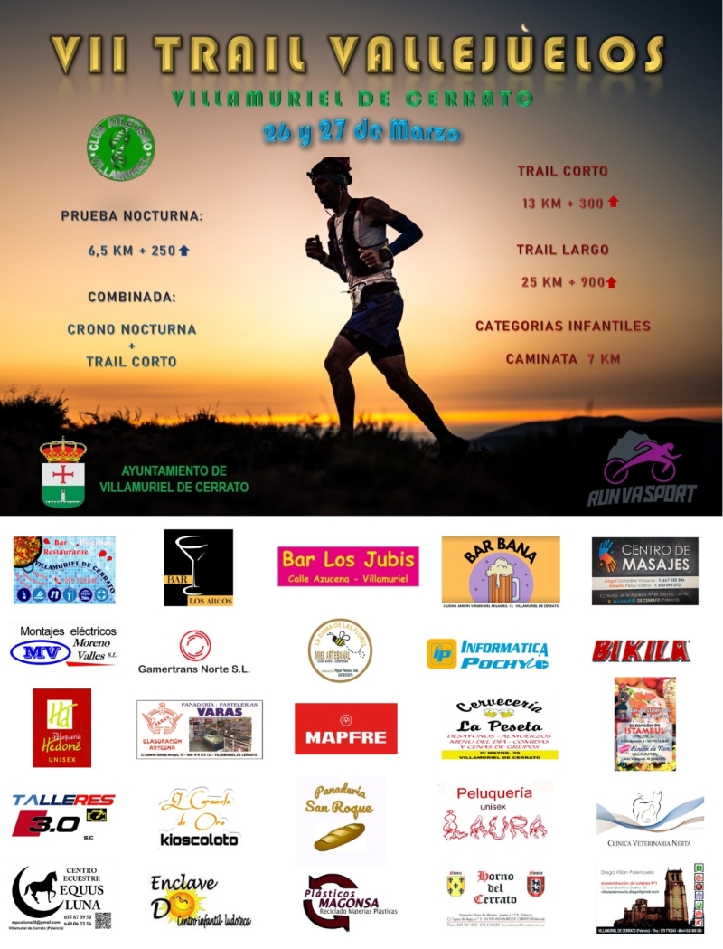 VII TRAIL VALLEJUELOS 26 Y 27 DE MARZO - Inscrivez-vous