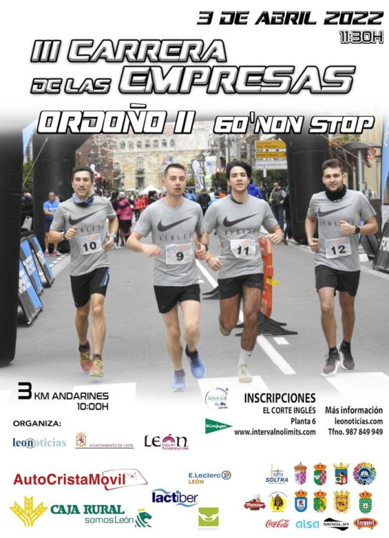 III CARRERA DE LAS EMPRESAS LEONESAS 2022 - Inscríbete