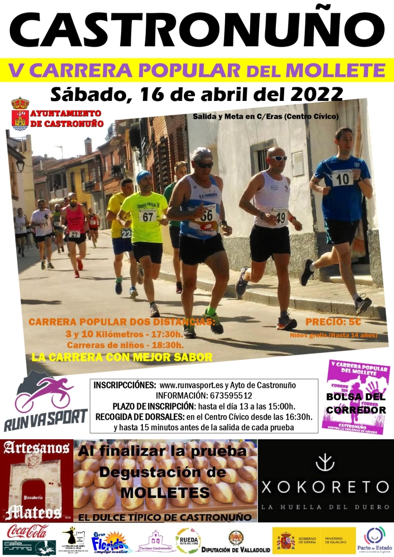 5ª CARRERA POPULAR DEL MOLLETE  CASTRONUÑO - Inskriba zaitez