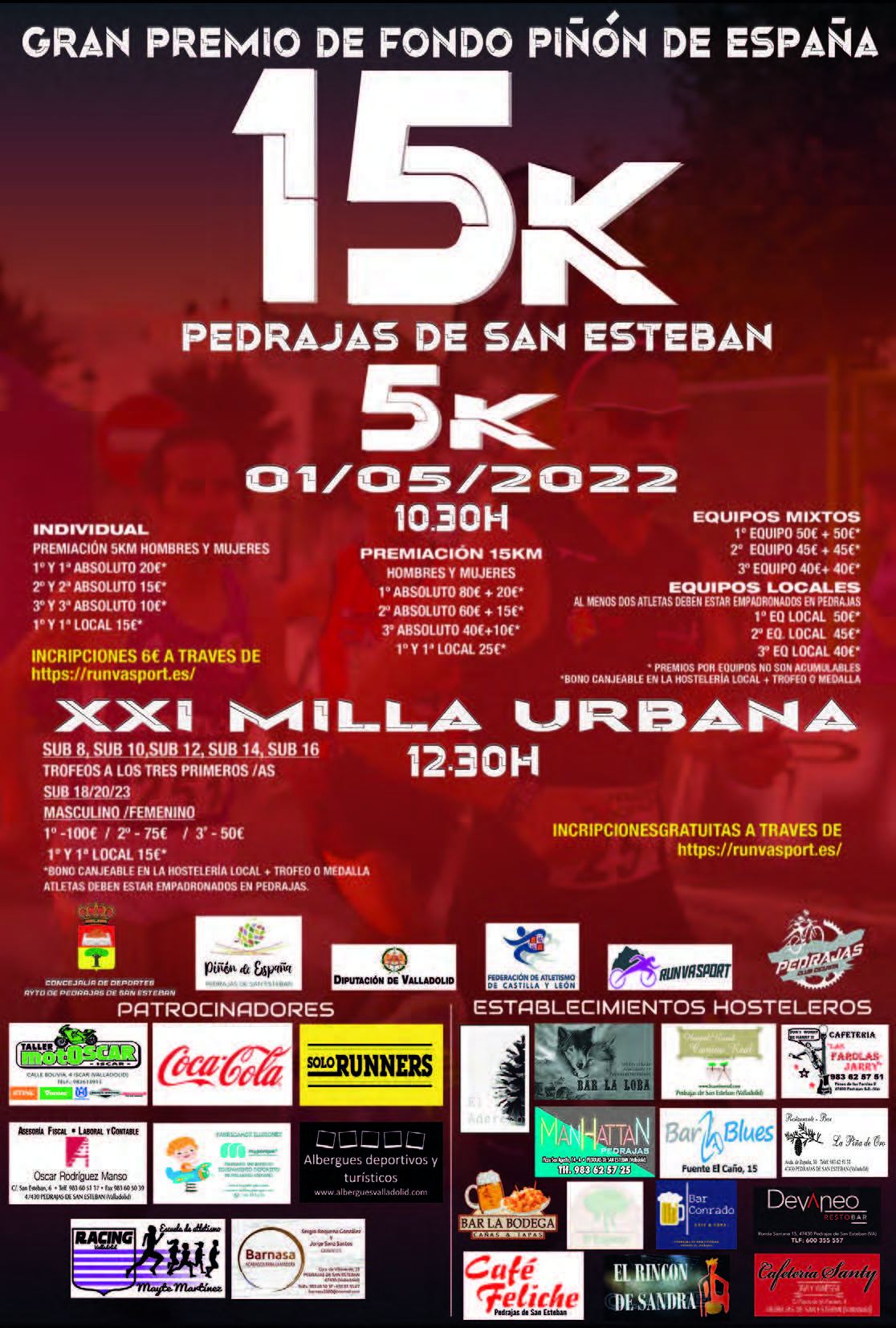 XII MILLA URBANA 2022 PEDRAJAS DE SAN ESTEBAN - Inscriu-te