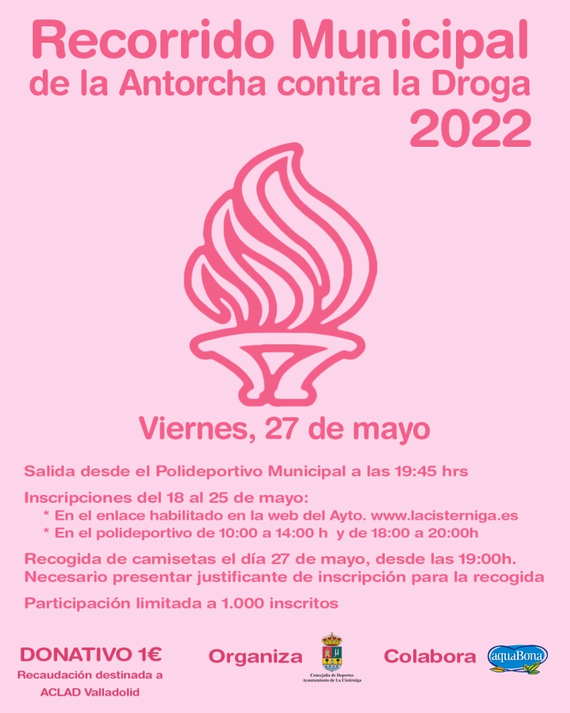 ANTORCHA CONTRA LA DROGA 2022 LA CISTERNIGA - Inscríbete