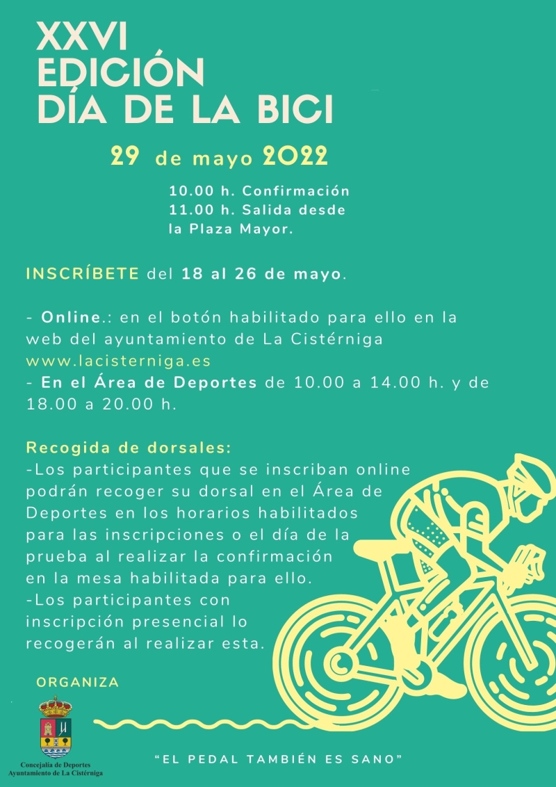 DIA DE LA BICI LA CISTERNIGA 2022 - Inscríbete
