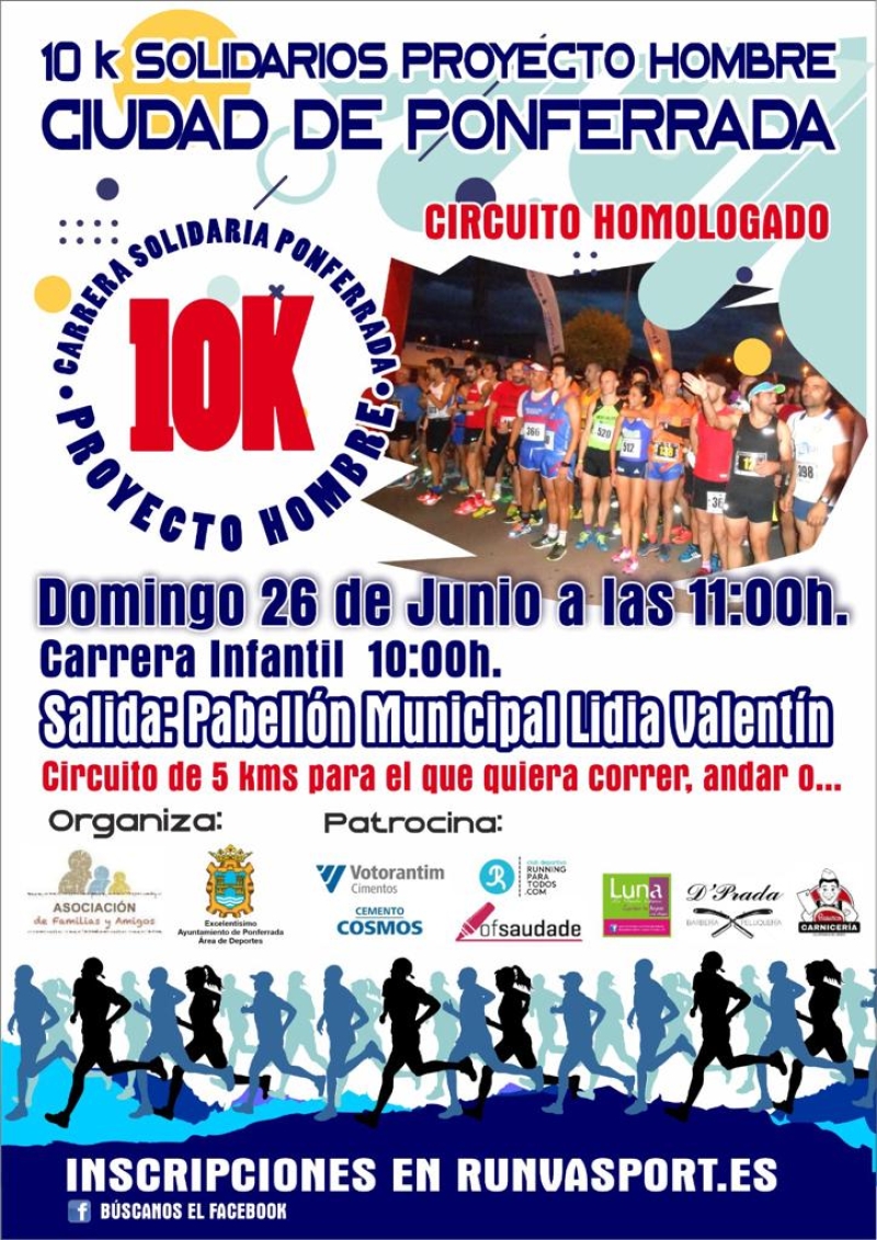 10 KM SOLIDARIOS PROYECTO HOMBRE CIUDAD DE PONFERRADA - Inscreva-se