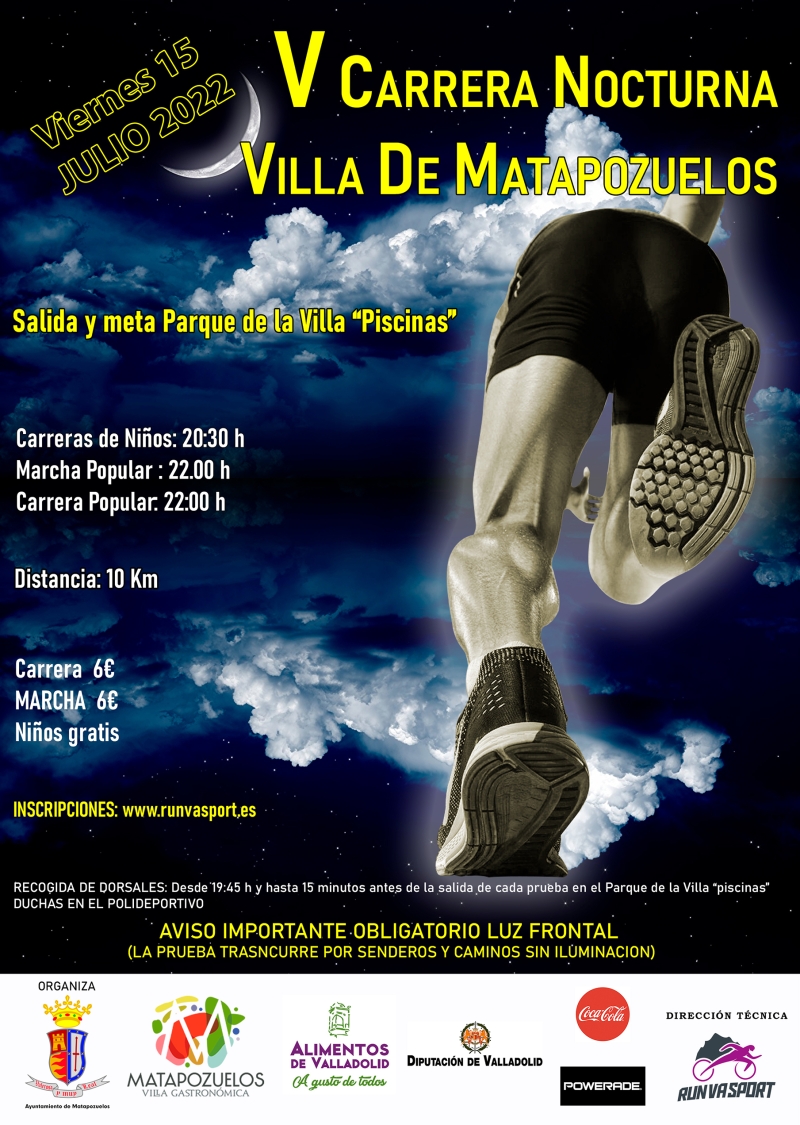 5ª CARRERA NOCTURNA VILLA DE MATAPOZUELOS - Inscríbete