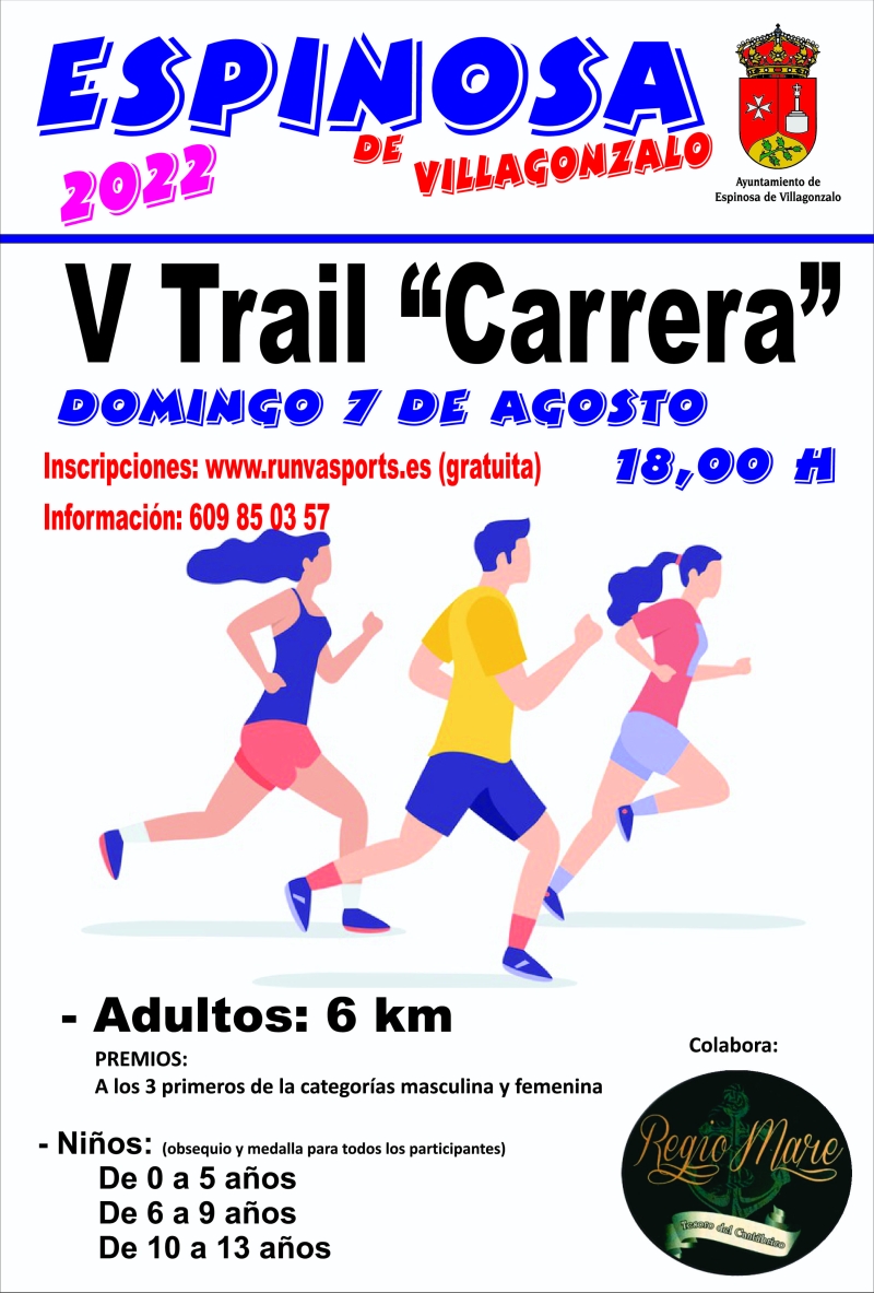 V TRAIL CARRERA ESPINOSA DE VILLAGONZALO - Inscríbete
