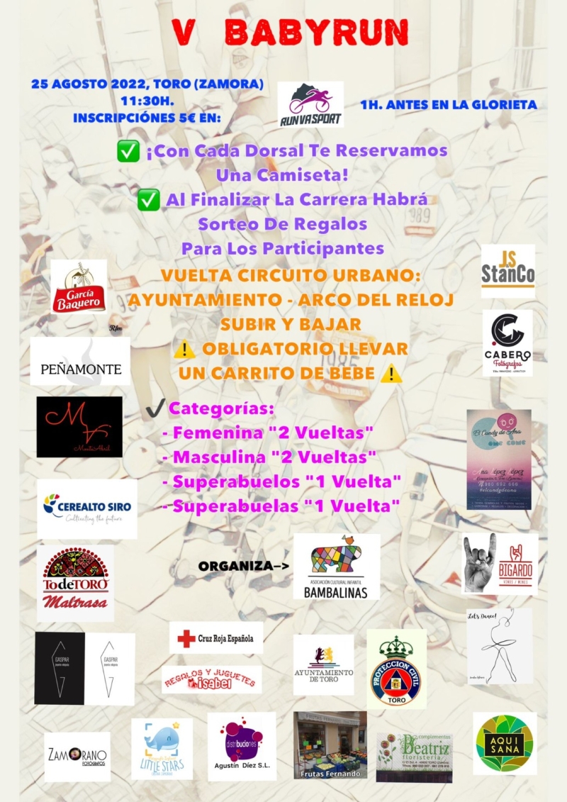 V BABY RUN TORO - Inscríbete