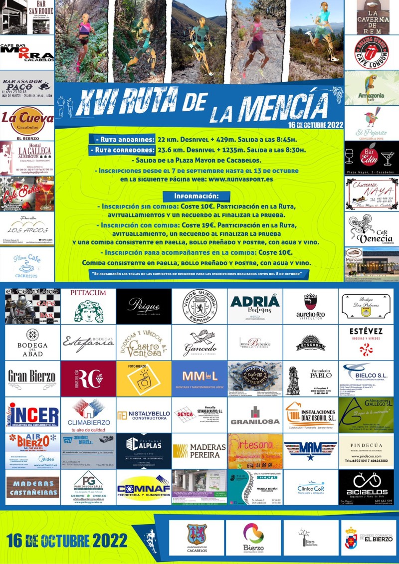 XVI RUTA DE LA MENCIA - Inscríbete