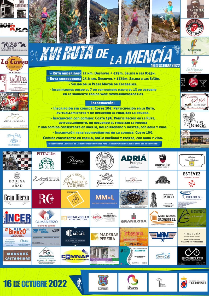 XVI RUTA DE LA MENCIA - Inscriu-te