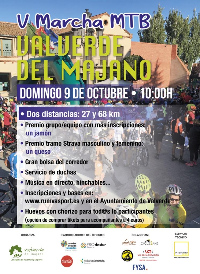 V MARCHA MTB VALVERDE DEL MAJANO - Inscríbete