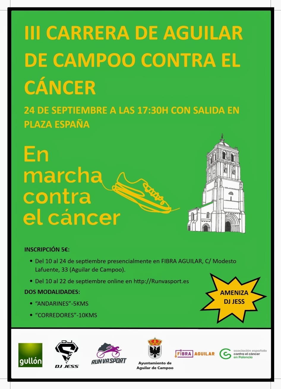 III CARRERA DE AGUILAR DE CAMPOO CONTRA EL CÁNCER - Inscríbete