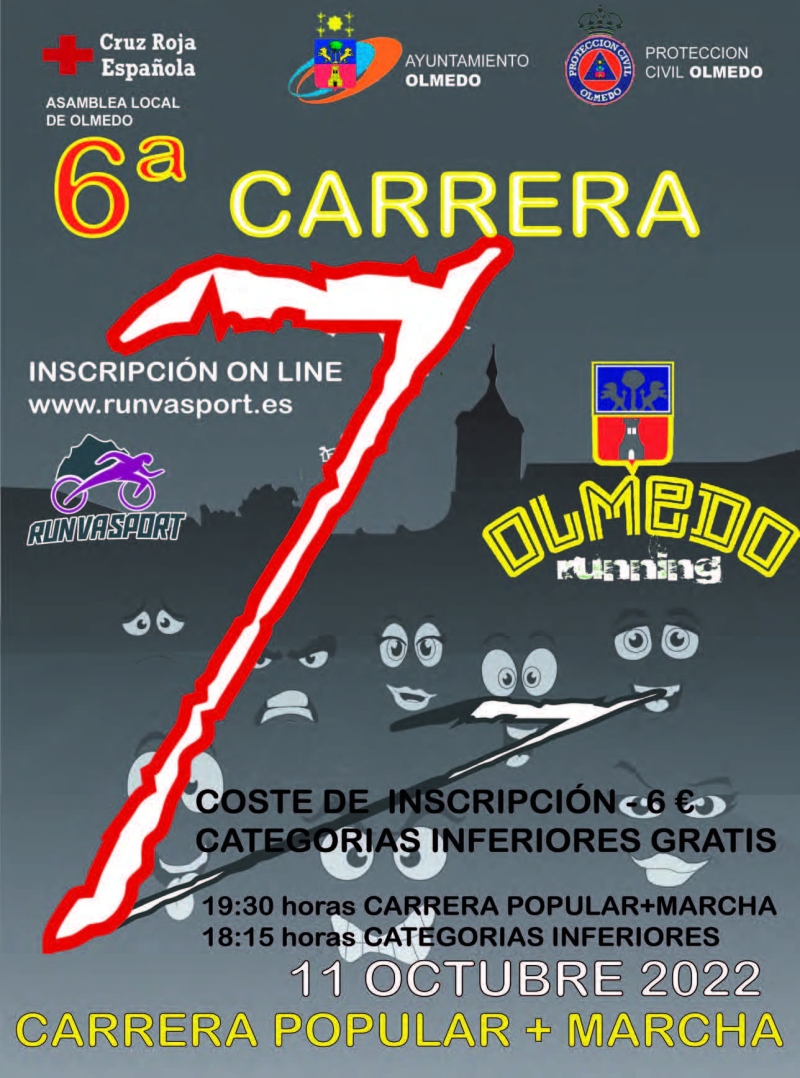 6º CARRERA Y MARCHA NOCTURNA OLMEDO - Inscríbete
