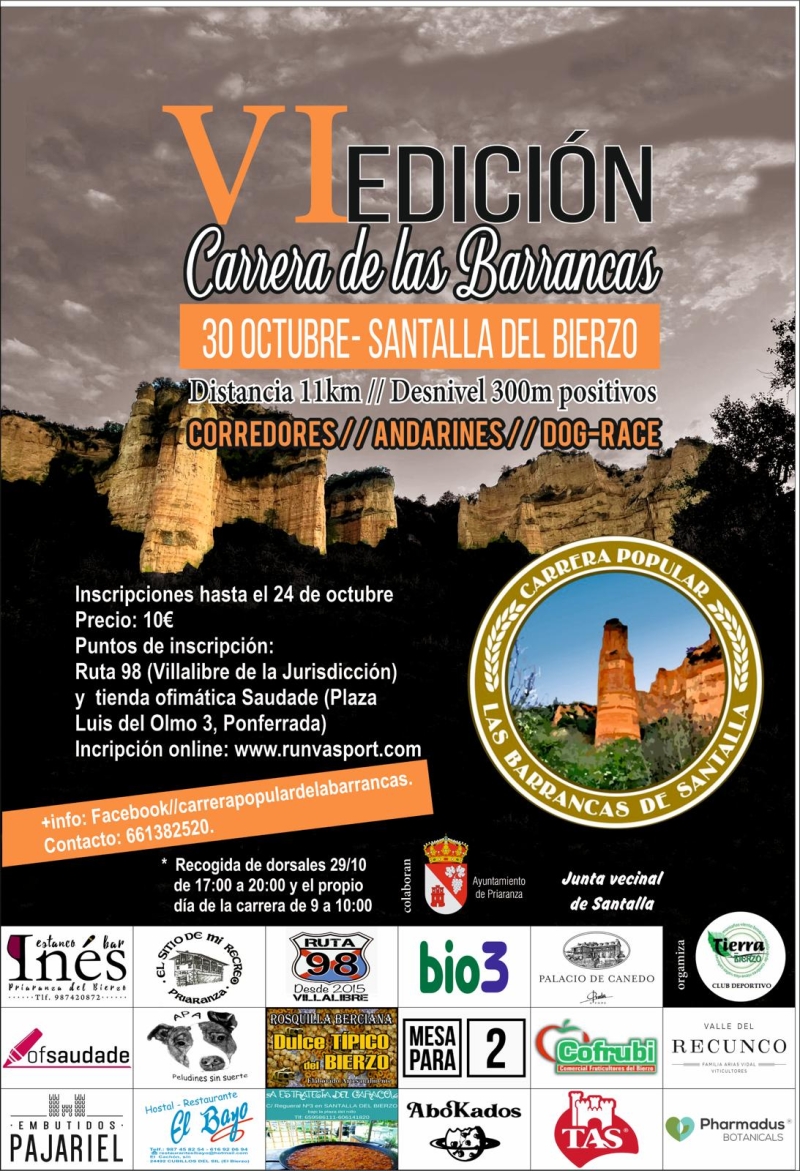 VI CARRERA POPULAR DE LAS BARRANCAS DE SANTALLA - Inscríbete