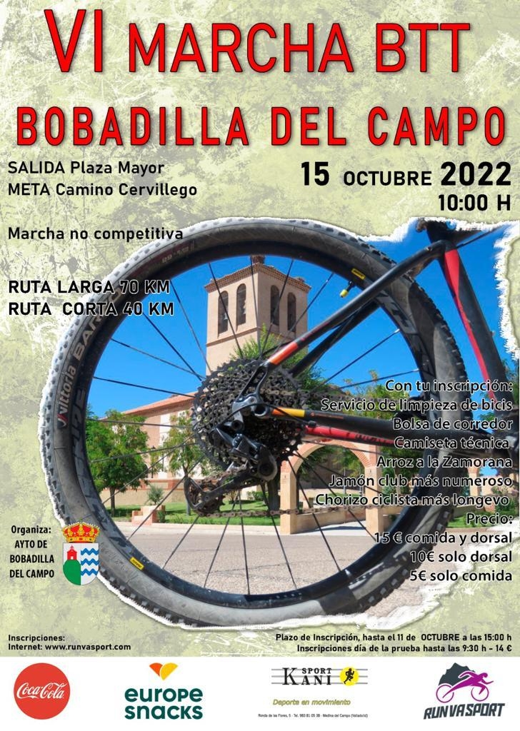 VI  MARCHA BTT BOBADILLA DEL CAMPO - Inscríbete