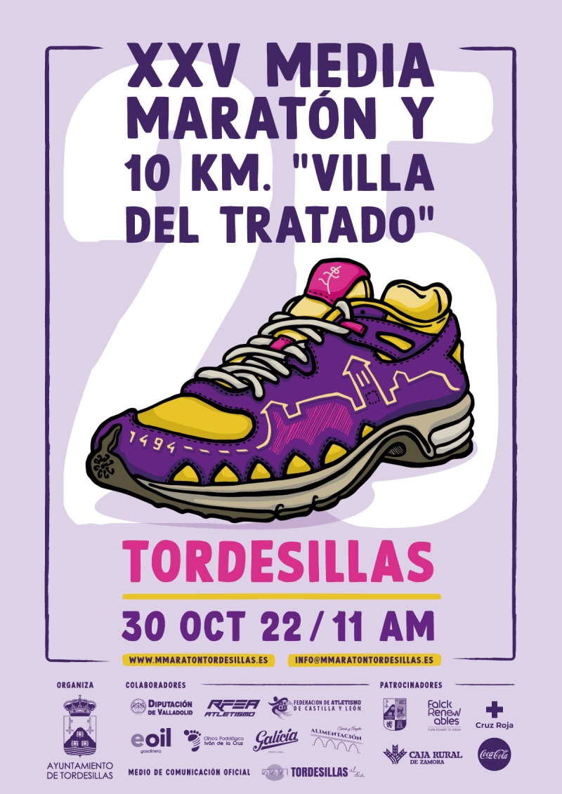 XXV MEDIA MARATON INTERNACIONAL Y 10 KM VILLA DEL TRATADO DE TORDESILLAS - Inskriba zaitez
