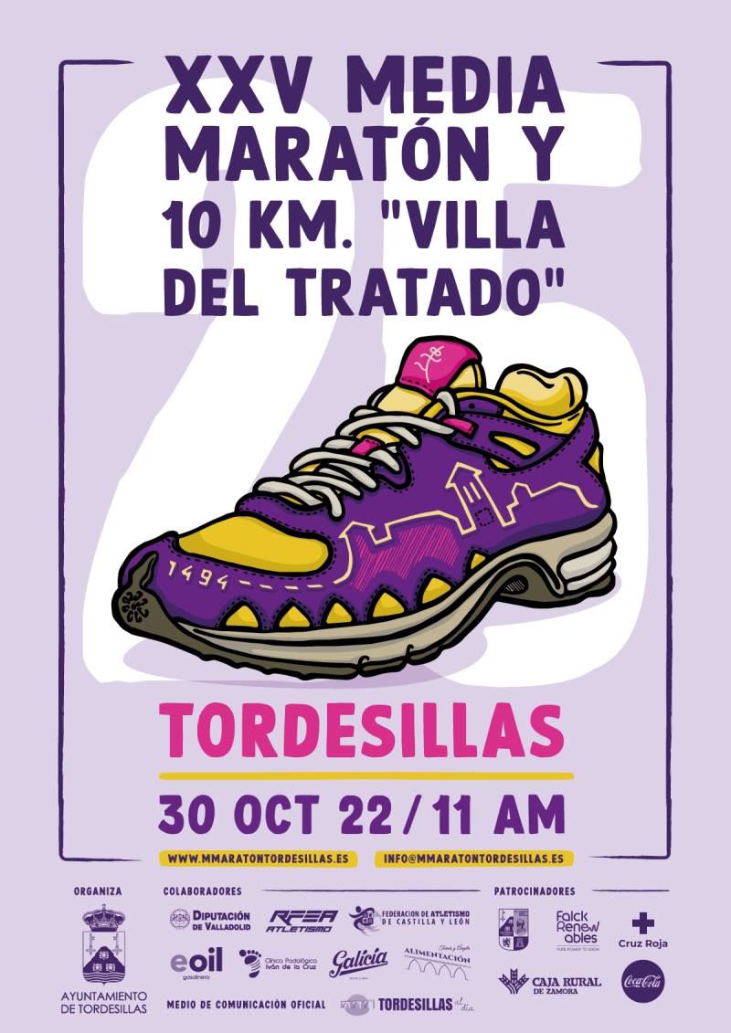 XXV MEDIA MARATON INTERNACIONAL Y 10 KM VILLA DEL TRATADO DE TORDESILLAS - Inscríbete