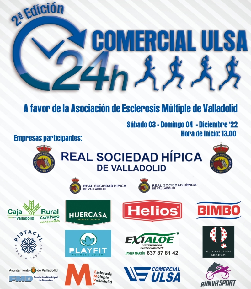 24 HORAS A FAVOR DE LA ASOC. POR LA ESCLEROSIS MÚLTIPLE DE VALLADOLID - Inscríbete