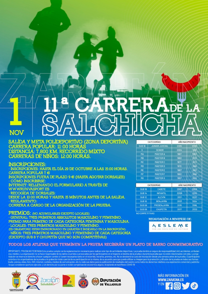 11ª CARRERA POPULAR DE LA SALCHICHA DE ZARATÁN - Inscriu-te