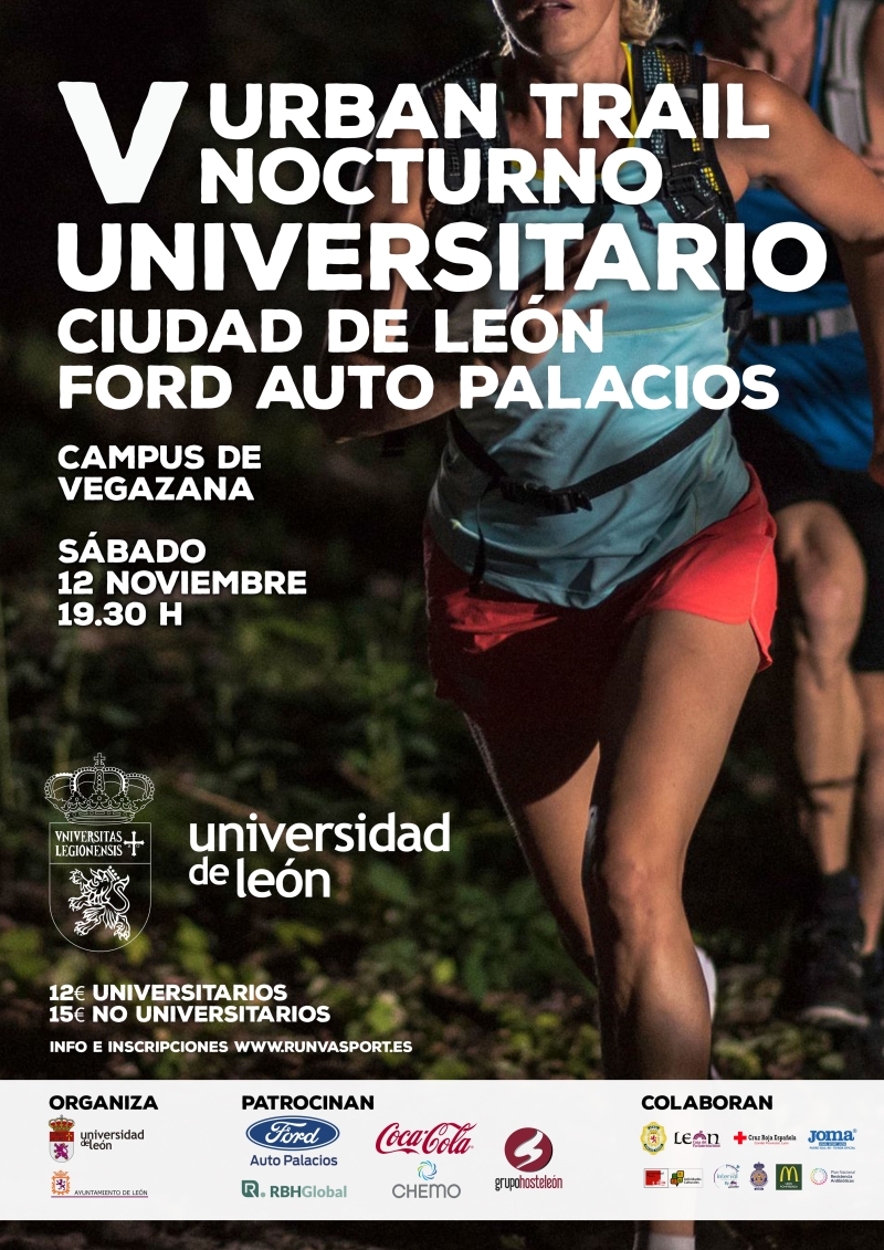 V URBAN TRAIL NOCTURNO UNIVERSITARIO CIUDAD DE LEÓN - Inscríbete