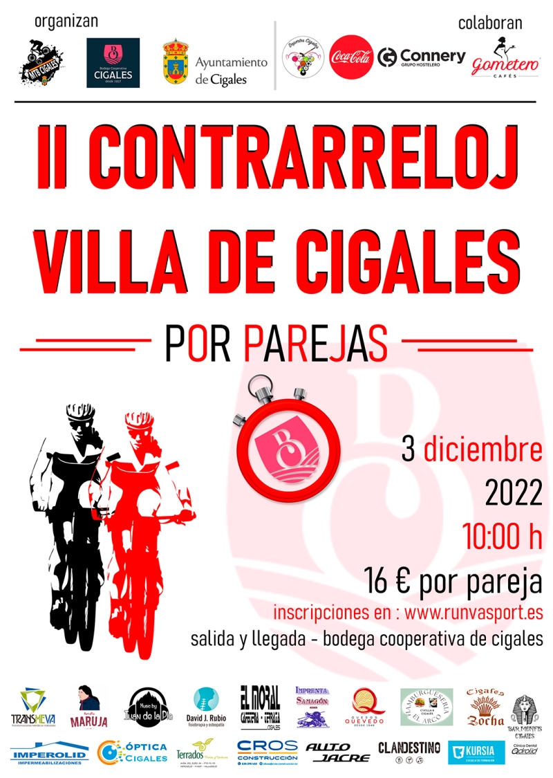 II CONTRARRELOJ POR EQUIPOS- VILLA DE CIGALES - Inscríbete