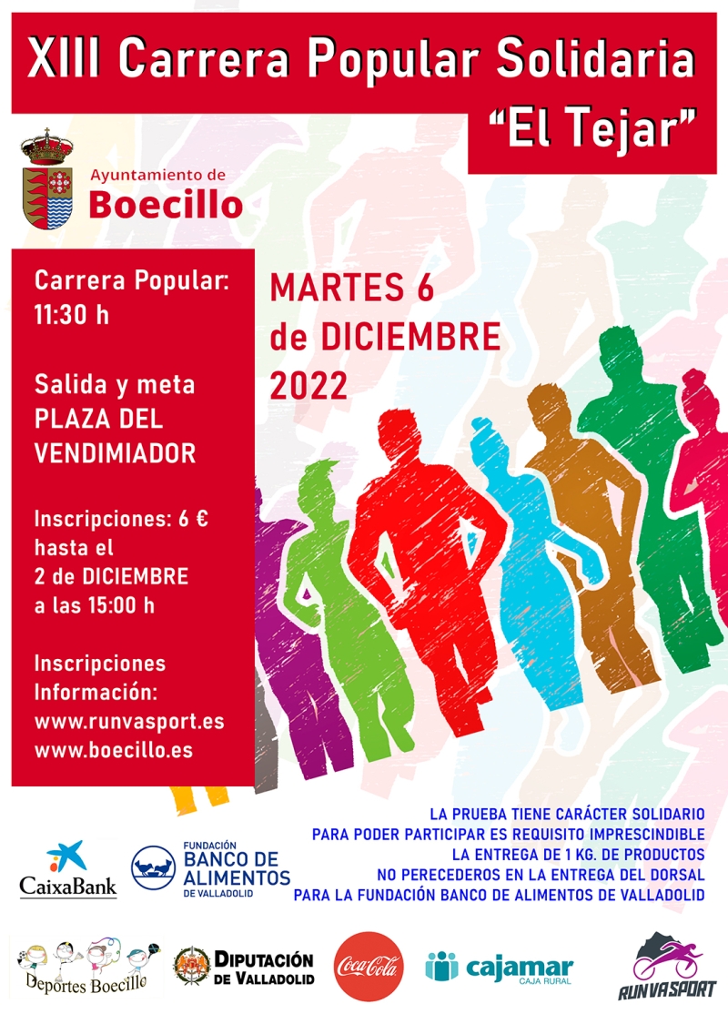 13ª CARRERA POPULAR SOLIDARIA EL TEJAR BOECILLO - Inscríbete
