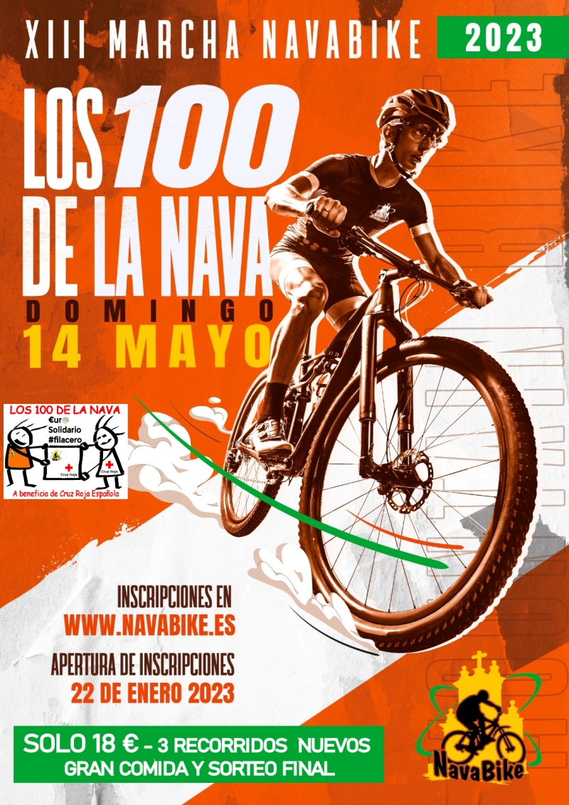 LOS 100 DE LA NAVA 2023 XIII MARCHA NAVABIKE - Inscríbete