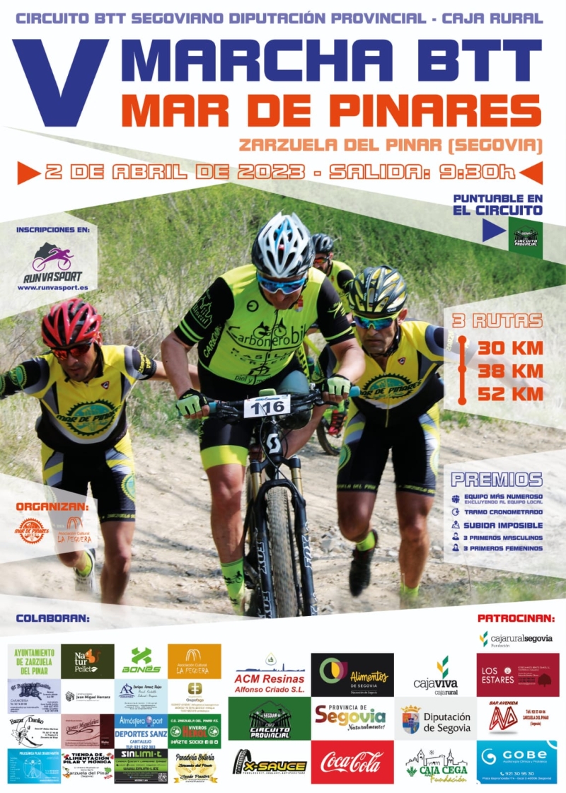 V MARCHA BTT MAR DE PINARES ZARZUELA  DEL PINAR - Inscríbete