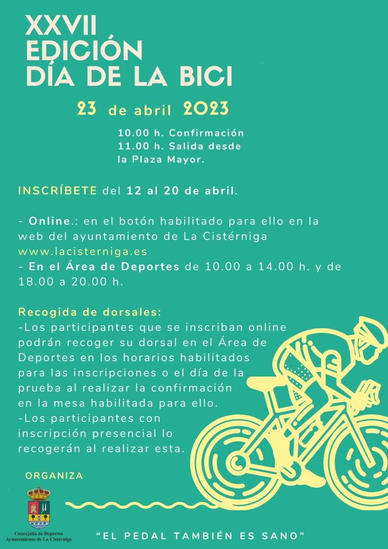 DIA DE LA BICI LA CISTERNIGA 2023 - Inscríbete