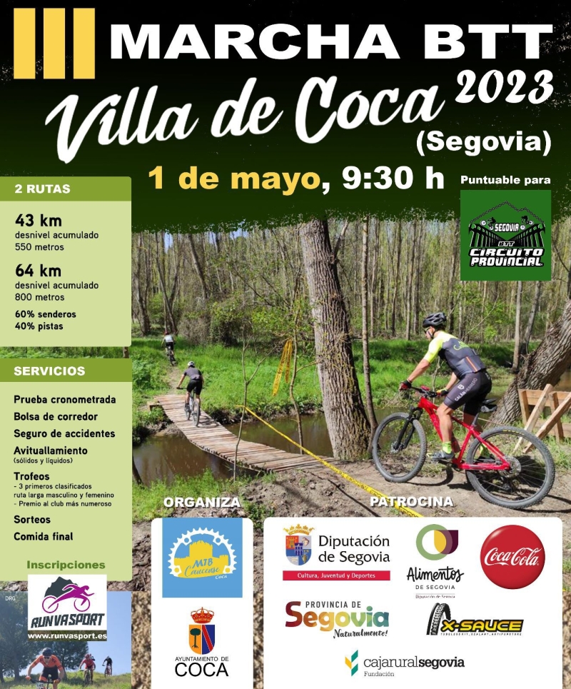 III MARCHA BTT VILLA DE COCA - Inscríbete