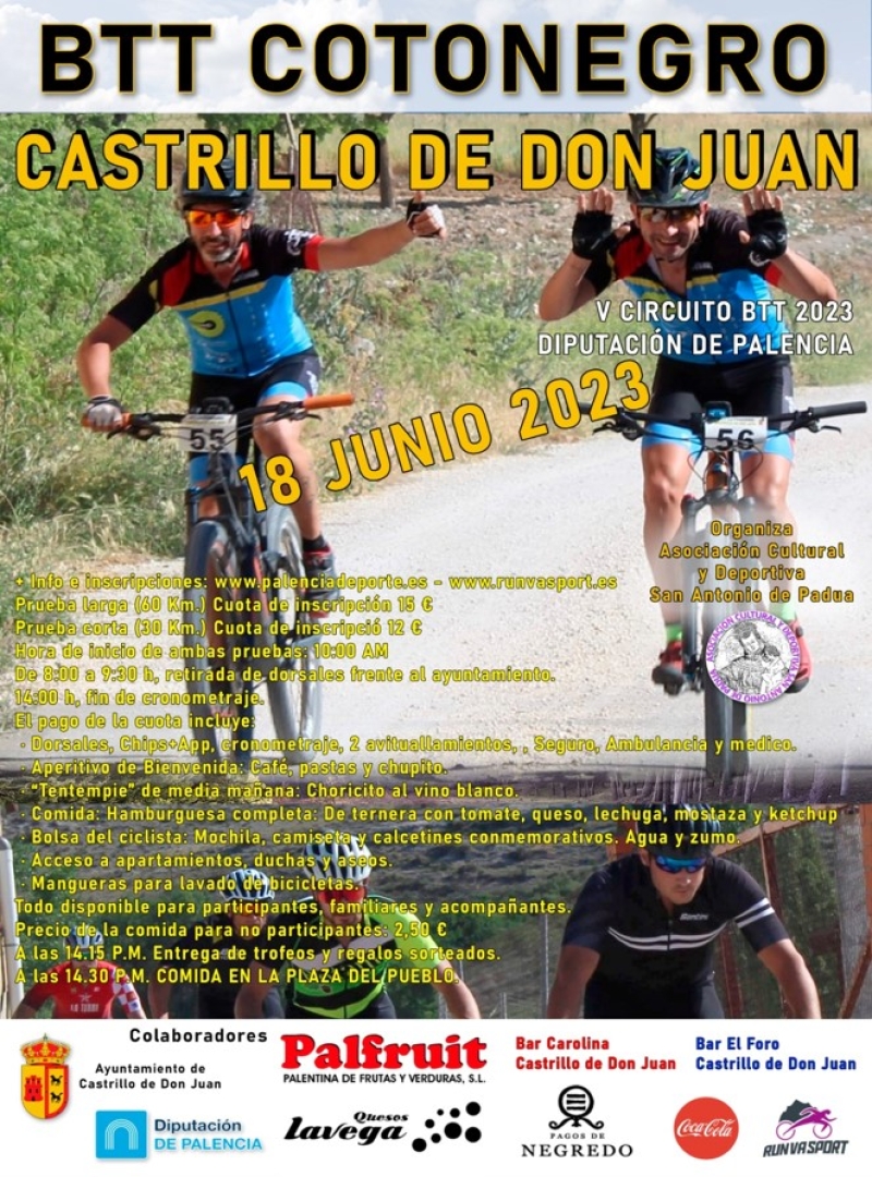 BTT COTONEGRO-CASTRILLO DE DON JUAN - Inscríbete