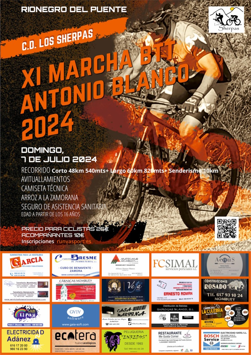 XI MARCHA BTT ANTONIO BLANCO 2024 - Inscreva-se