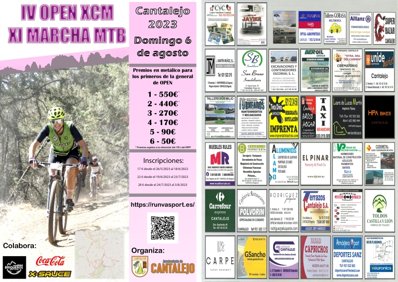 IV OPEN Y XI MARCHA MTB CANTALEJO  2023 - Inscríbete