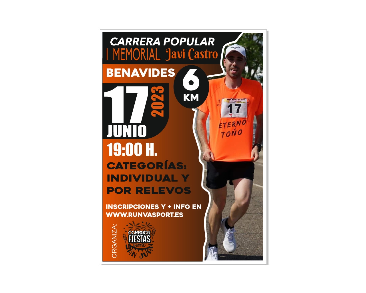 CARRERA POPULAR MEMORIAL JAVI CASTRO - Inscríbete