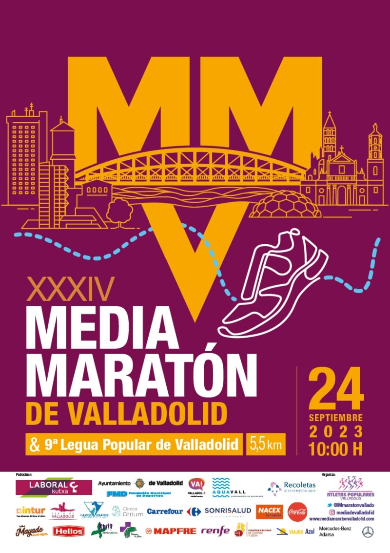 XXXIV MEDIA MARATÓN CIUDAD DE VALLADOLID - Inskriba zaitez