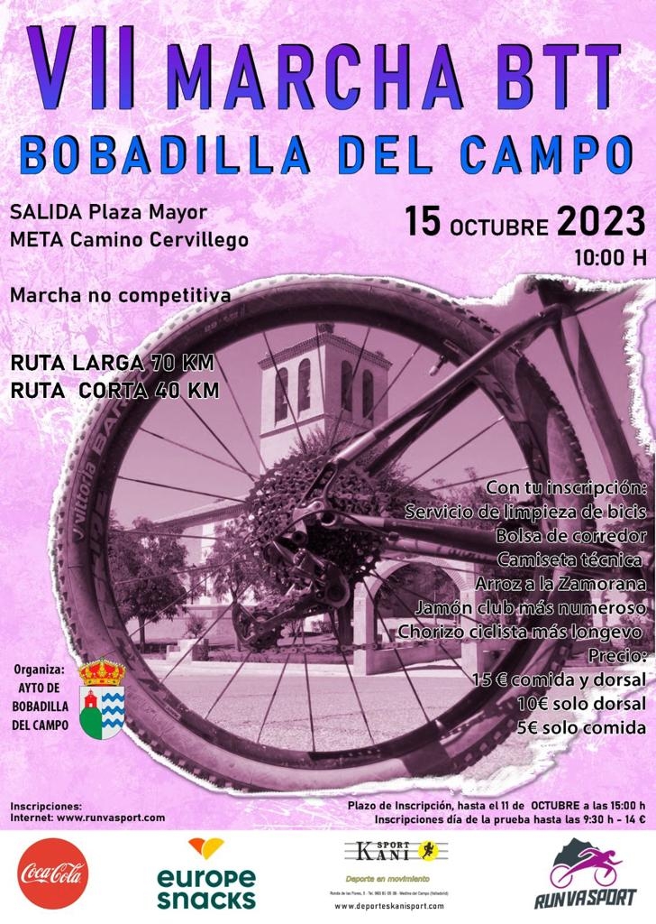VII  MARCHA BTT BOBADILLA DEL CAMPO - Inscríbete