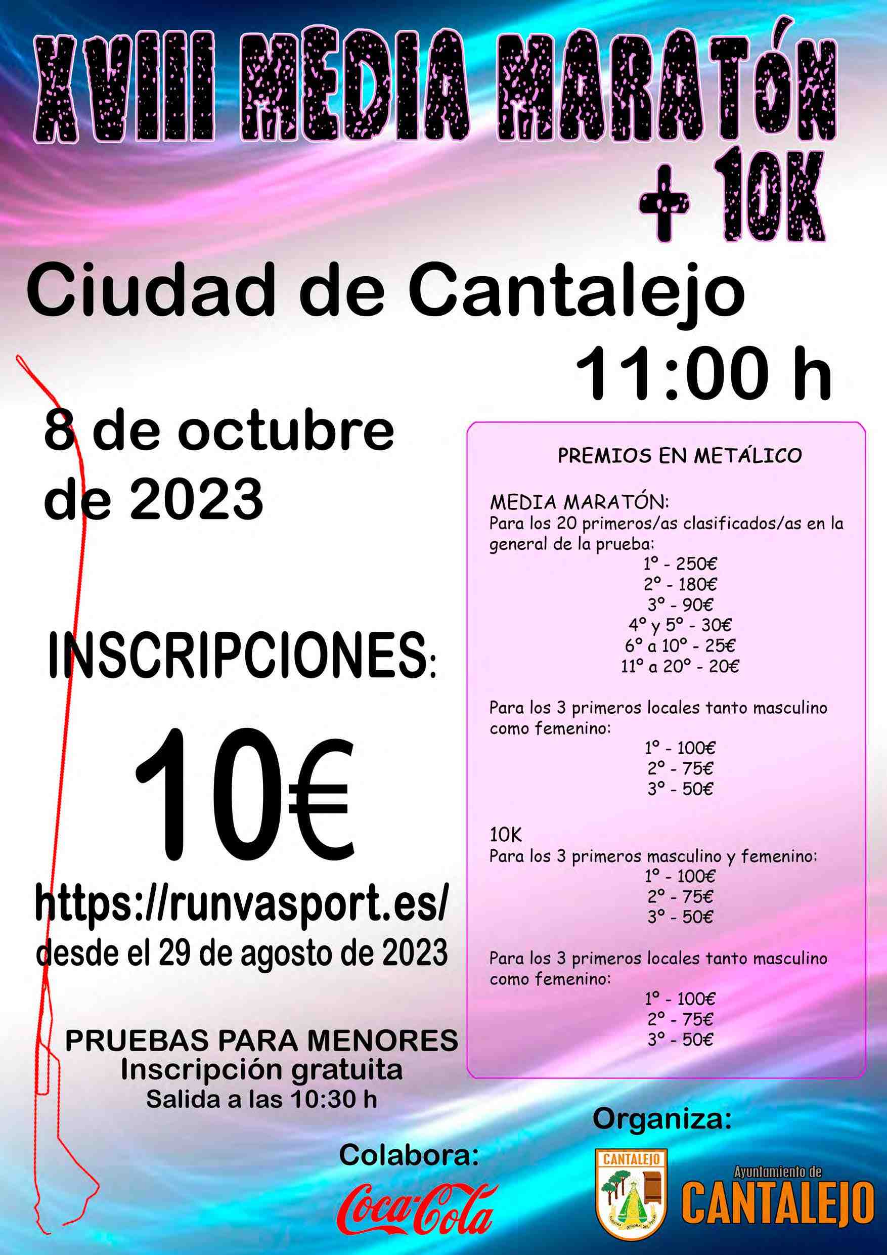 XVIII MEDIA MARATÓN Y 10 K CIUDAD DE CANTALEJO - Inscríbete