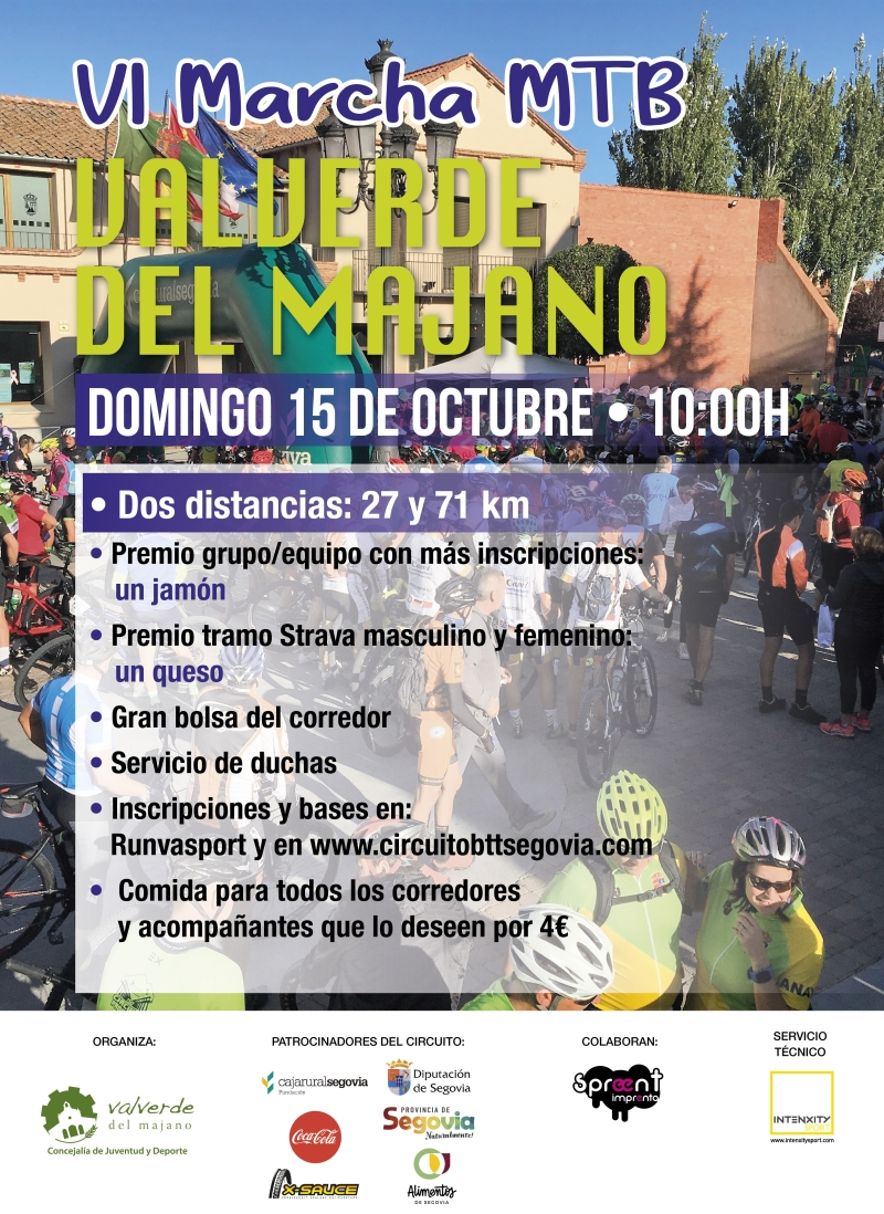 VI MARCHA MTB VALVERDE DEL MAJANO - Inscríbete