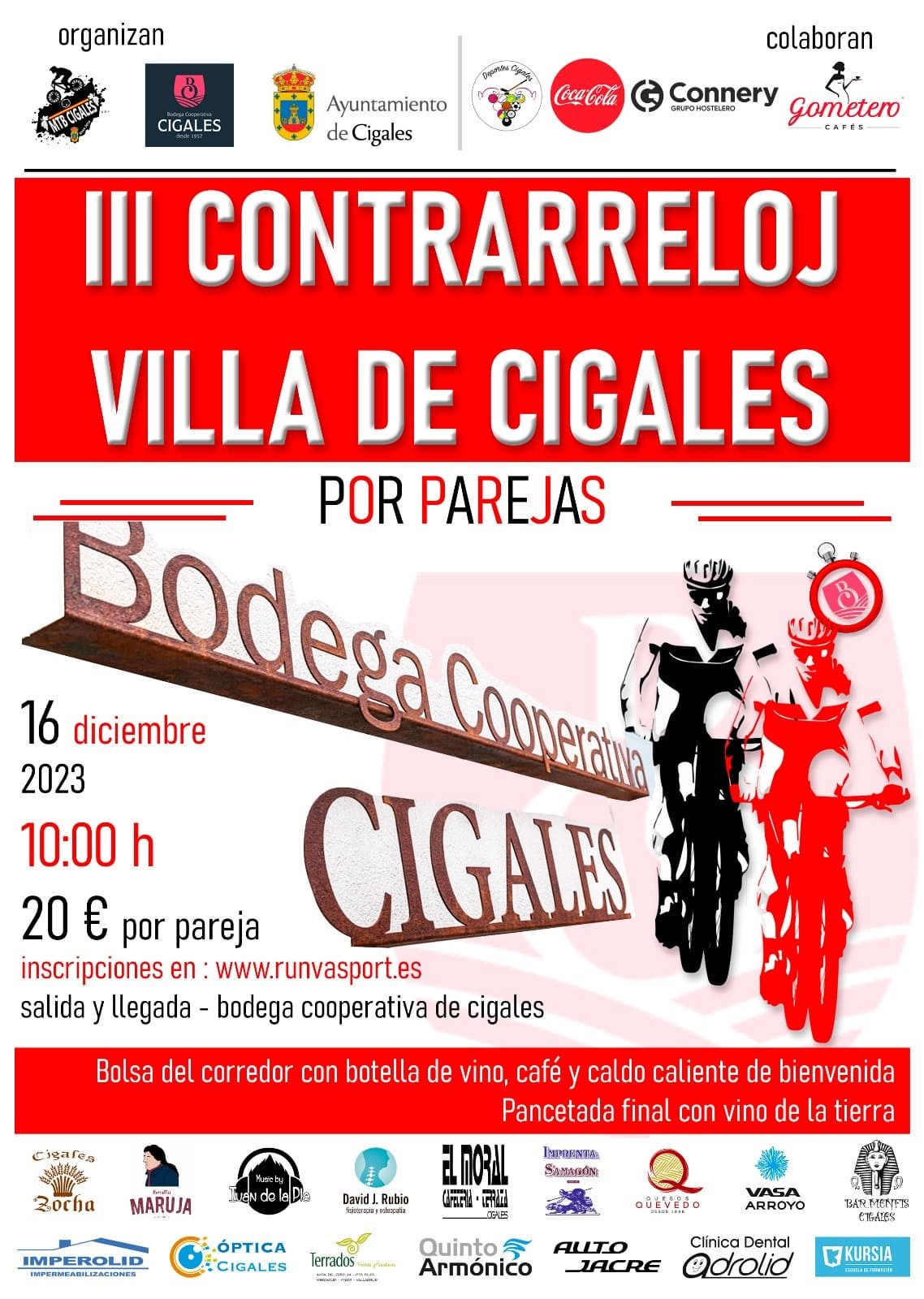 III CONTRARRELOJ POR EQUIPOS- VILLA DE CIGALES  - Inscríbete