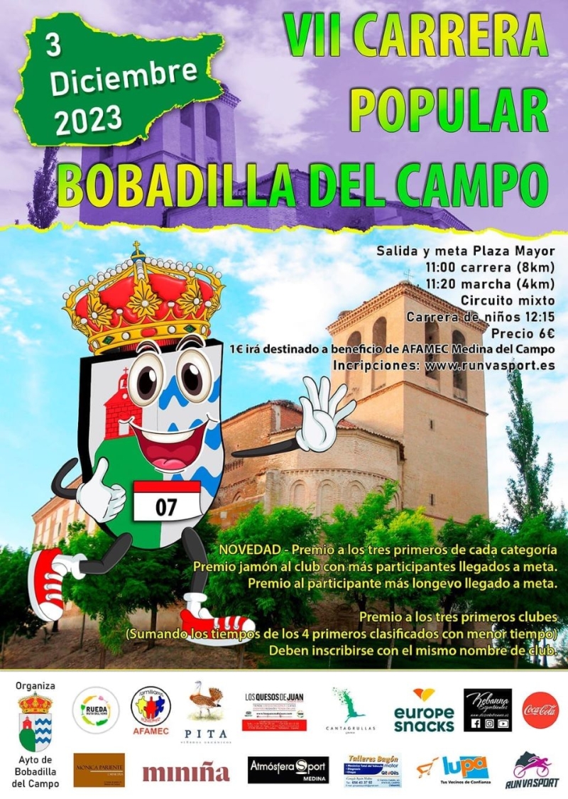 7ªCARRERA POPULAR BOBADILLA DEL CAMPO - Inscríbete