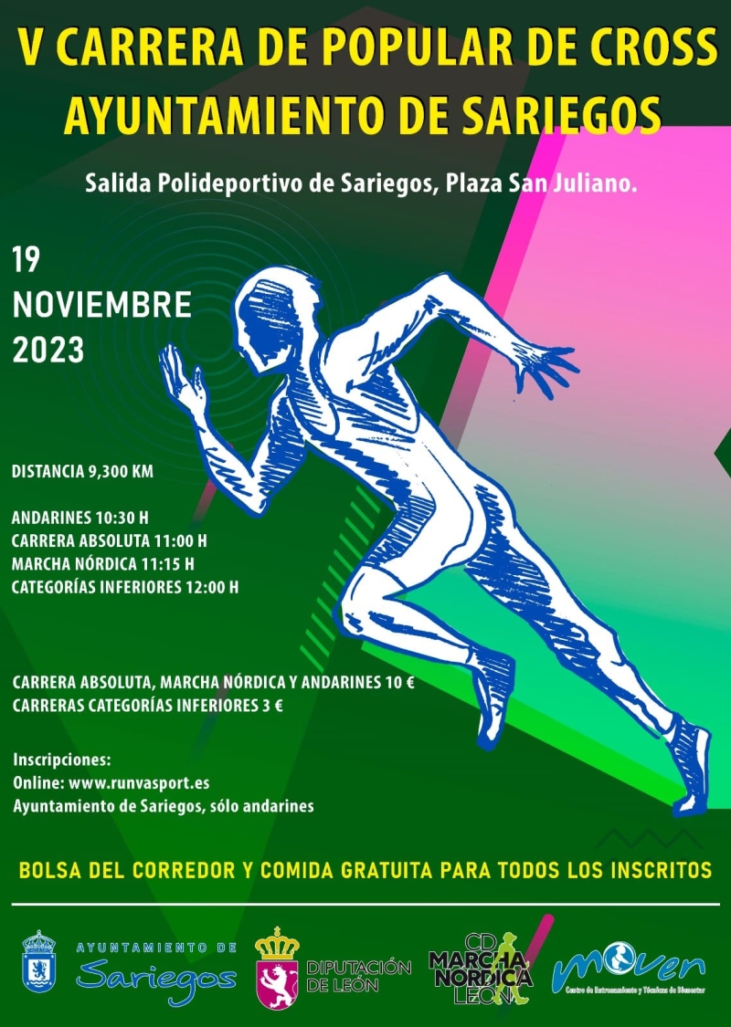V CARRERA  CROSS POPULAR AYUNTAMIENTO DE SARIEGOS - Inscríbete
