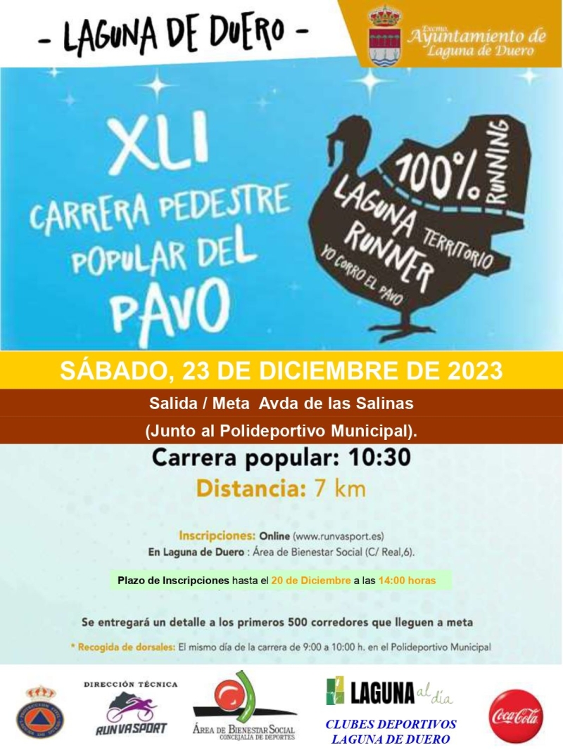XLI CARRERA PEDESTRE POPULAR DEL PAVO LAGUNA DE DUERO - Inscríbete