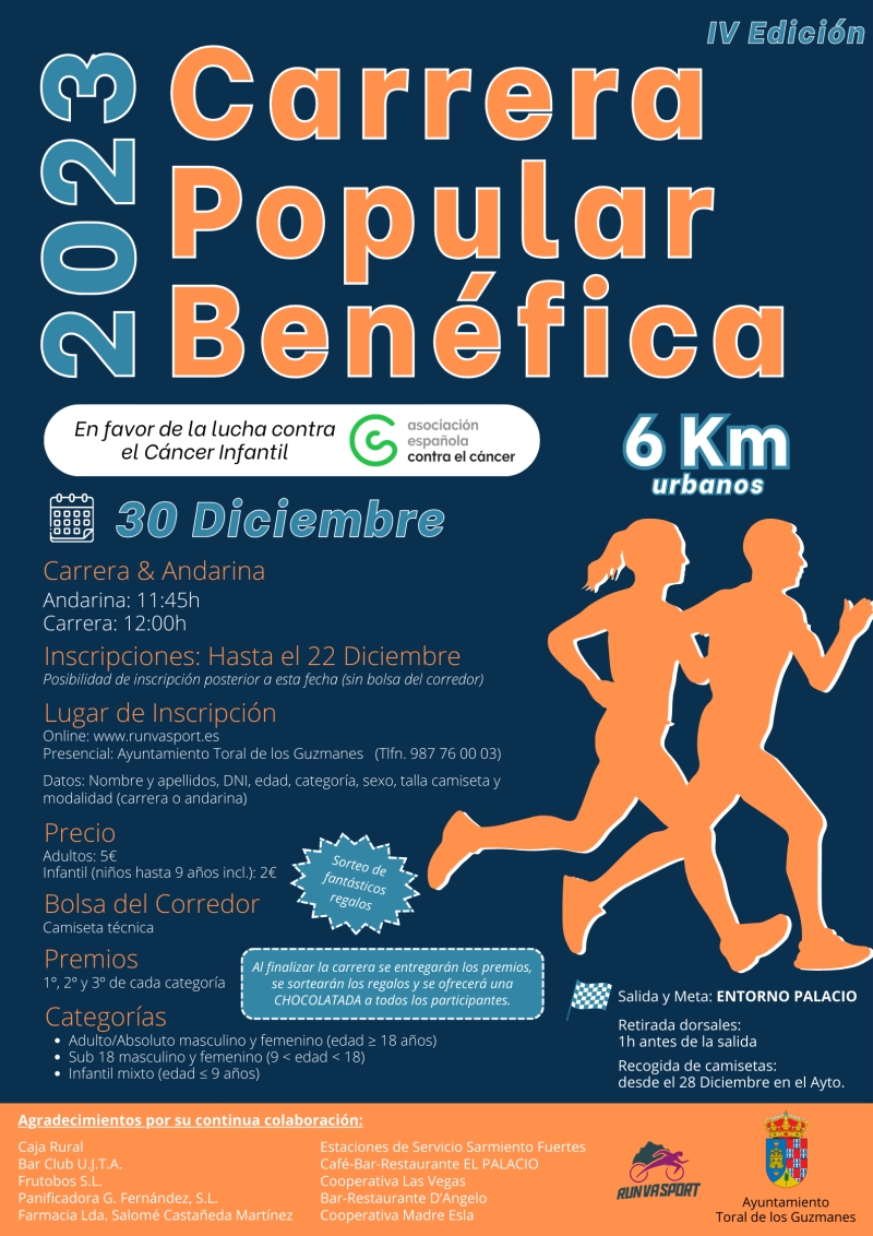 CARRERA POPULAR BENÉFICA TORAL DE LOS GUZMANES - Inscríbete