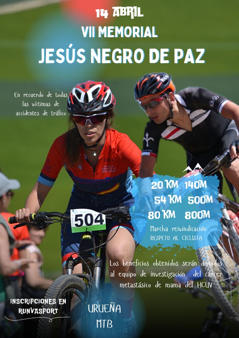 7ª MARCHA BTT MEMORIAL JESÚS NEGRO DE PAZ - Inscríbete